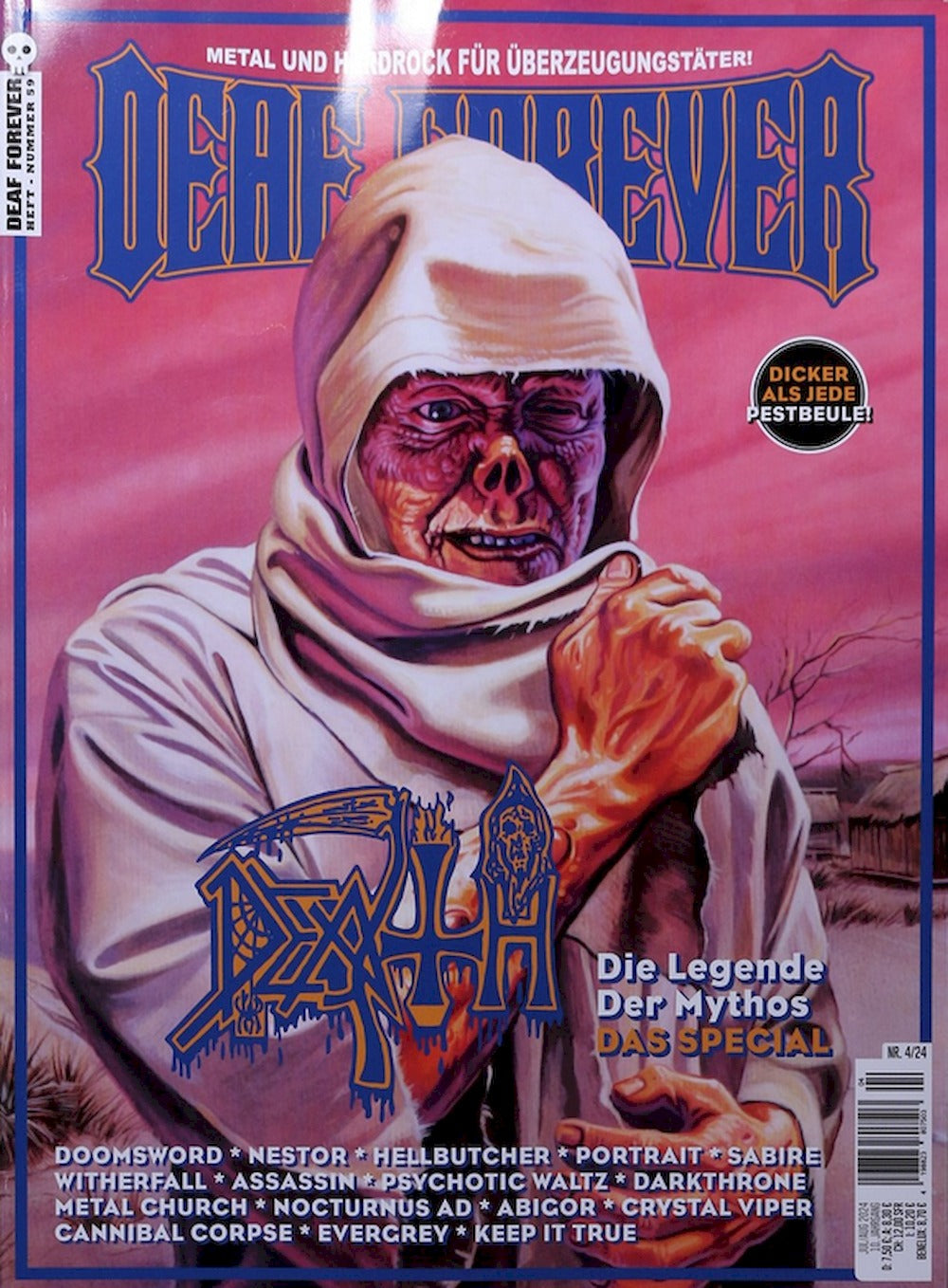 Deaf Forever Magazin Deutschland 2024-04 Death Doomsword Nestor Hellbutcher Sabire #59