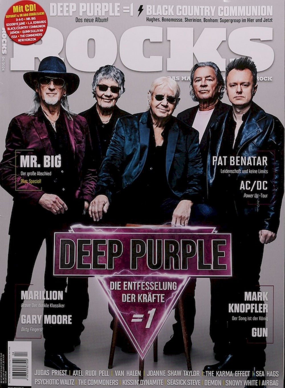 Rocks Magazin Deutschland 2024-04 Deep Purple Pat Benatar Mr. Big AC/DC Marillion