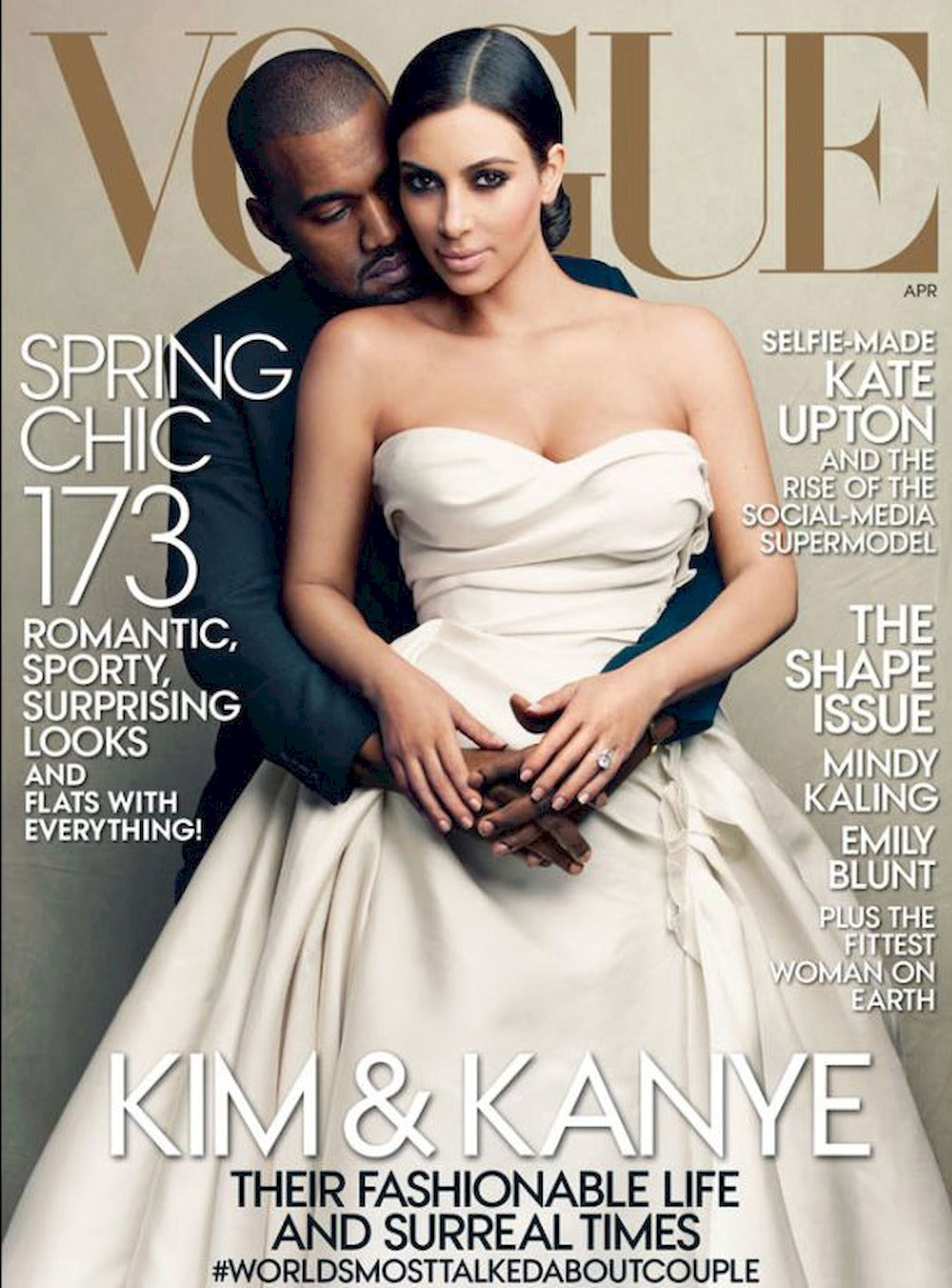 Vogue Magazin USA 2014-04 Kim Kardashian Kanye West