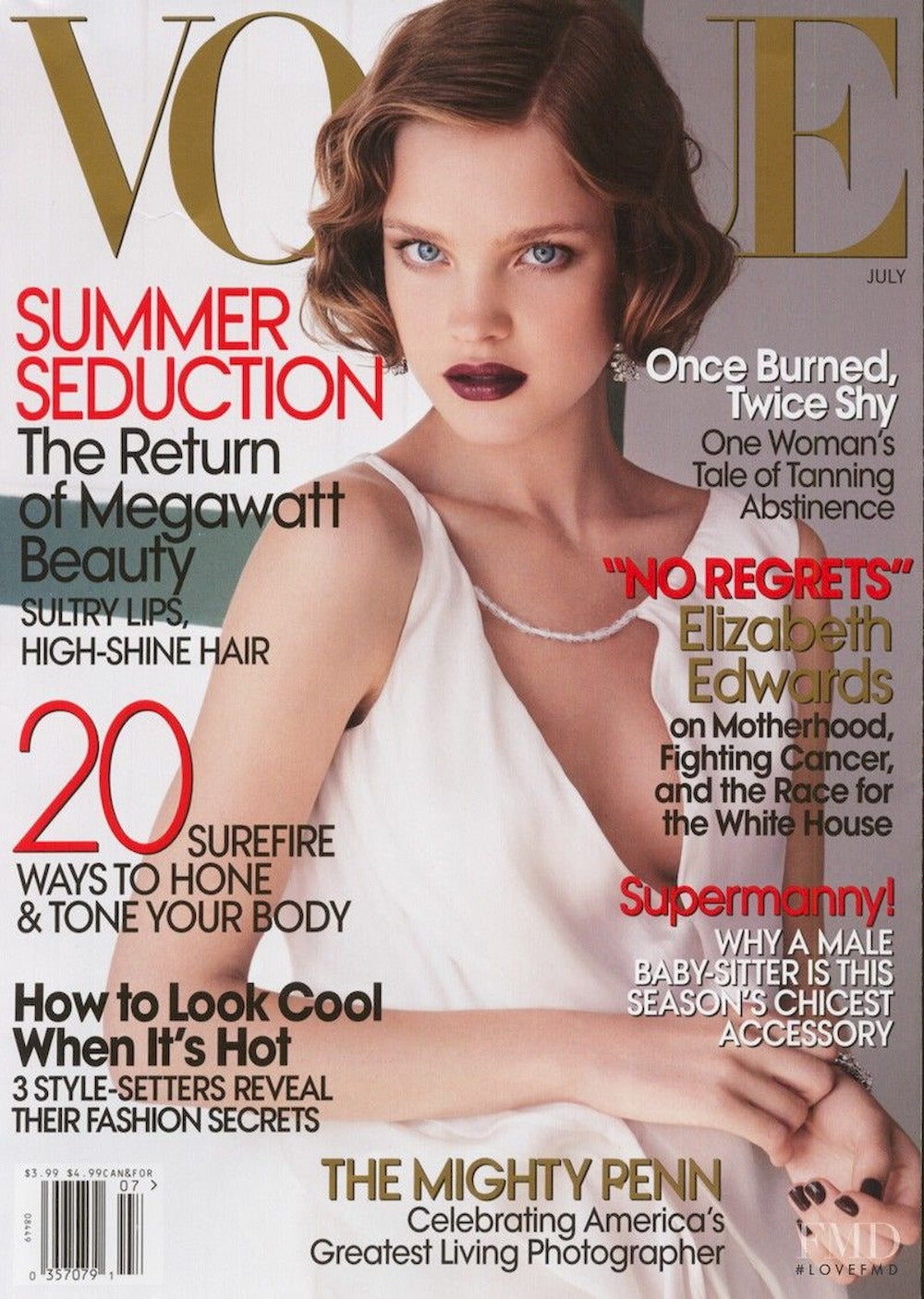 Vogue Magasin USA 2007-07 Natalia Vodianova Originalutgåva