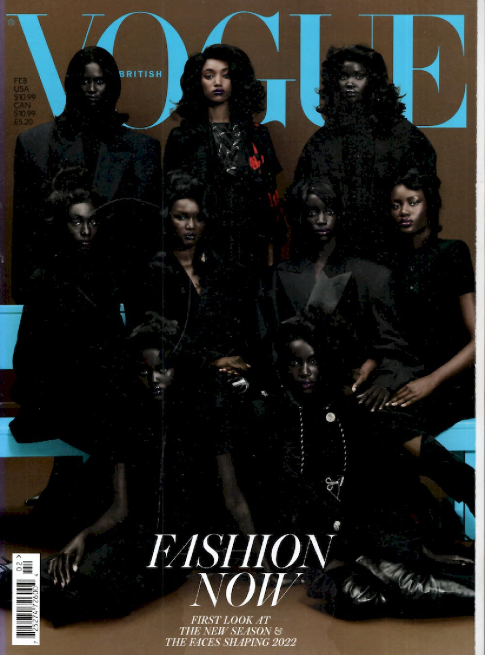 Vogue Revista UK 2022-02 – Adut Akech Anok Yai Nyagua Ruea Abény Nhial Akon – Edição original