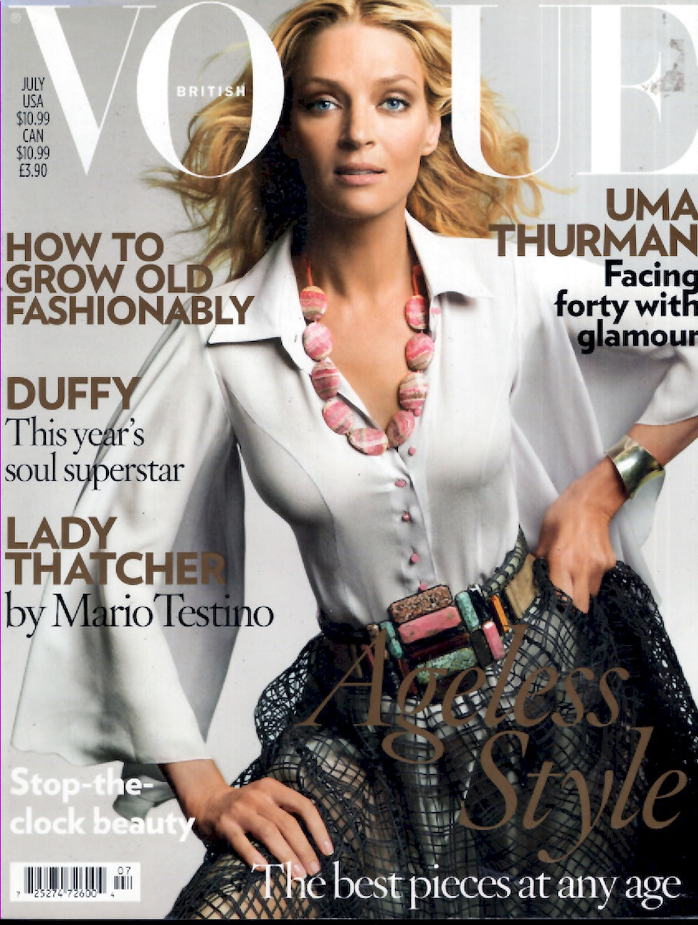 Vogue Revista UK 2008-07 Uma Thurman Edição original