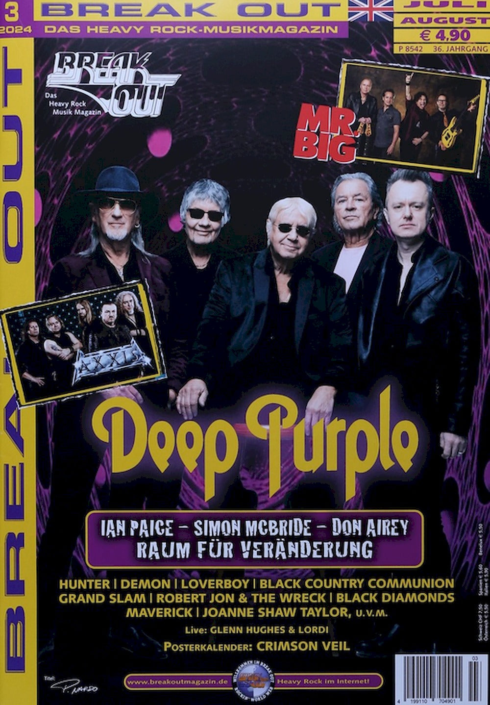 Break Out Magazin Deutschland 2024-03 Deep Purple Mr Big Hunter Demon Loverboy