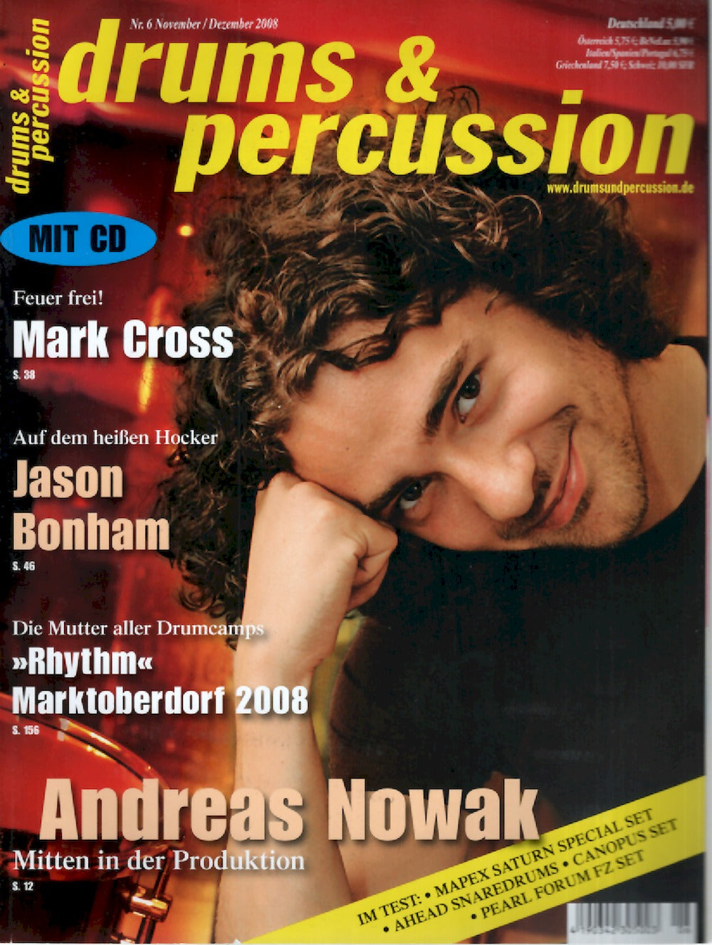 Drums & Percussions Magazin Deutschland 2008-11+12 Andreas Nowak Mark Cross Jason Bonham