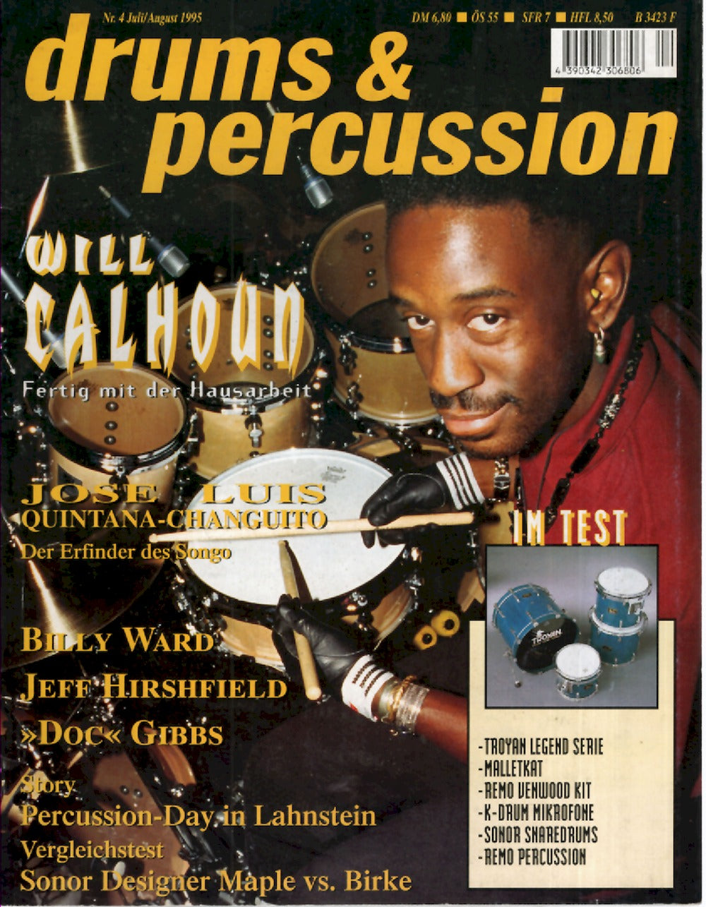 Drums & Percussions Magazin Deutschland 1995-07+08 Will Calhoun Billy Ward Jeff Hirshfield
