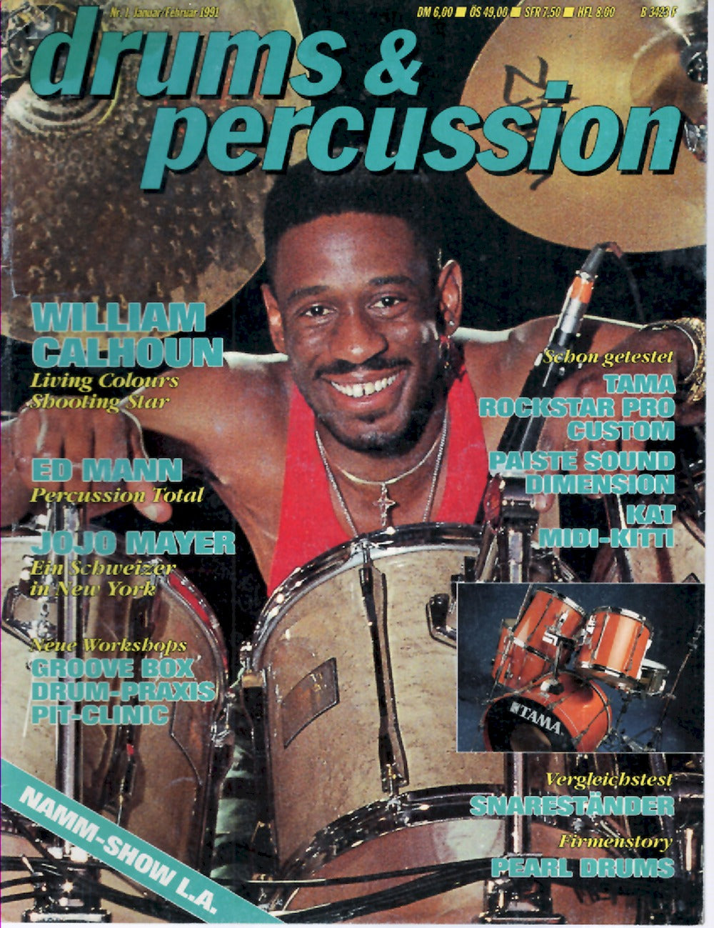 Drums & Percussions Magazin Deutschland 1991-01+02 William Calhoun Ed Mann Jojo Mayer