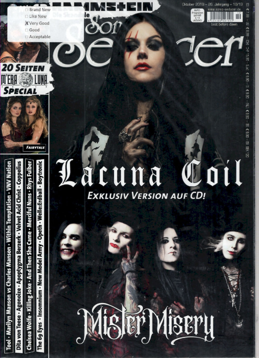 Sonic Seducer Magazin Deutschland 2019-10 Lacuna Coil