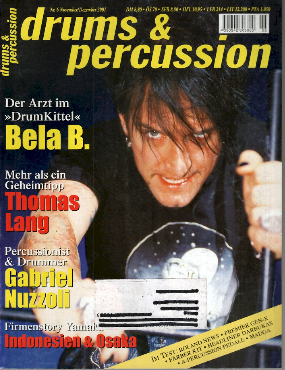Drums & Percussions Magazin Deutschland 2001-10+12 Bela B. Thomas Lang Gabriel Nuzzoli