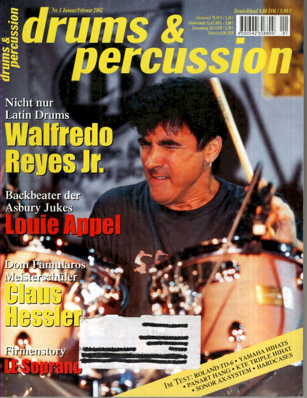 Drums & Percussions Magazin Deutschland 2002-01+02 Walfredo Reyes Jr. Louie Appel Claus Hessler