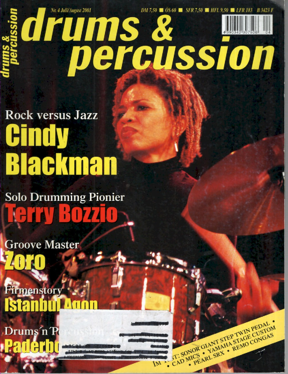 Drums & Percussions Magazin Deutschland 2001-07+08 Cindy Blackman Terry Bozzio Zoro