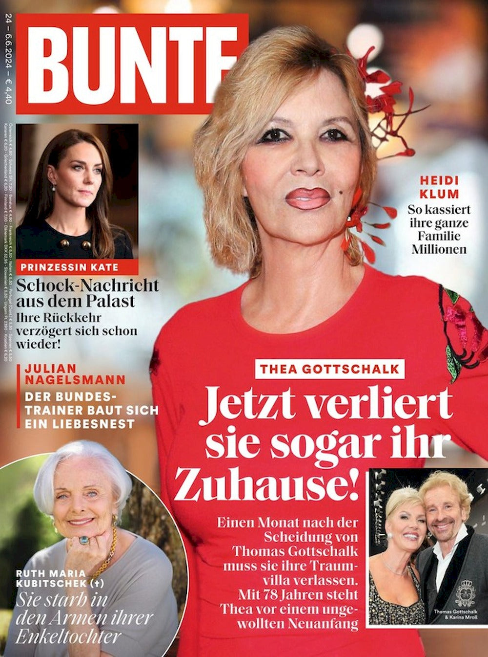 Bunte Revista Alemania 2024-24 – Thea Gottschalk Ruth Maria Kubitschek – Edición original