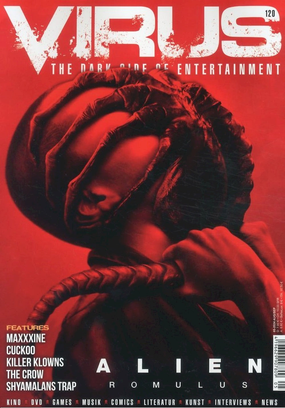 Virus Magazin Deutschland 2024 #120 Alien Maxxxine Killer Klowns