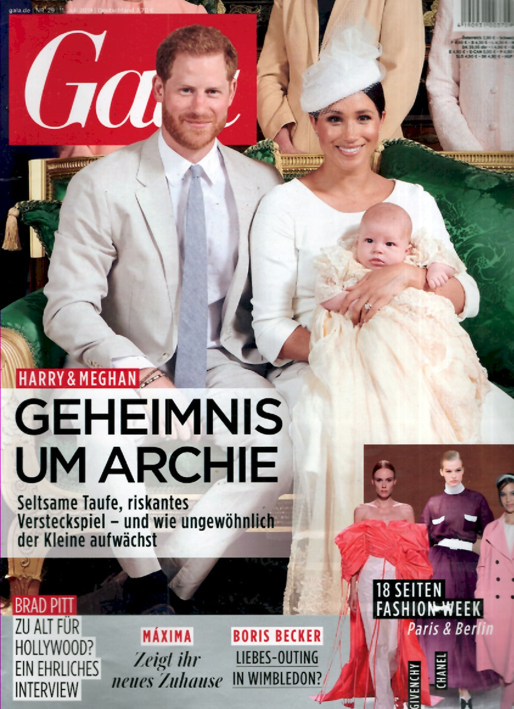 Gala Magazin Deutschland 2019-29 Harry Meghan Brad Pitt Maxima