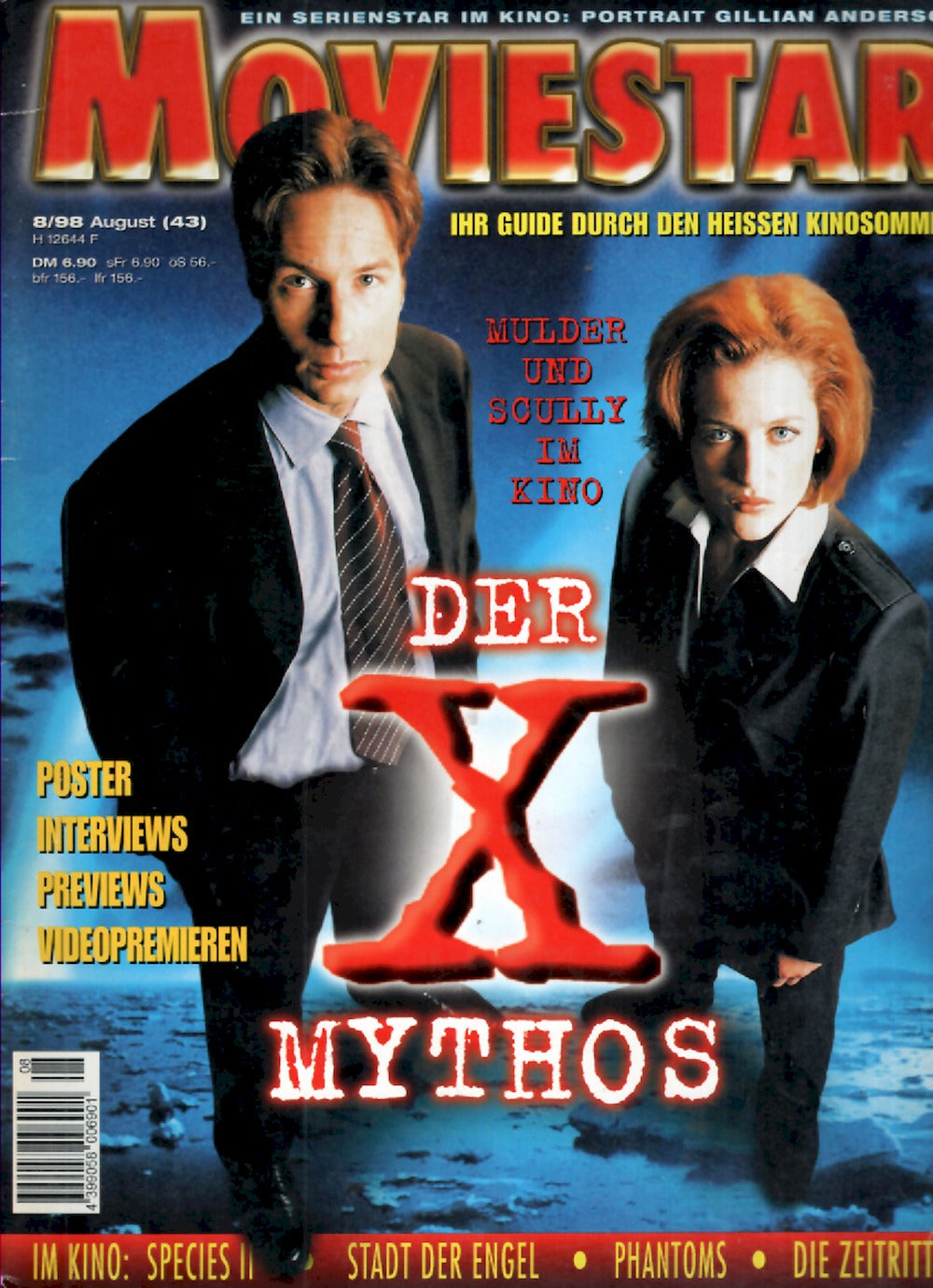 Moviestar Magasin Tyskland 1998 #43 The X Files Mulder Scully