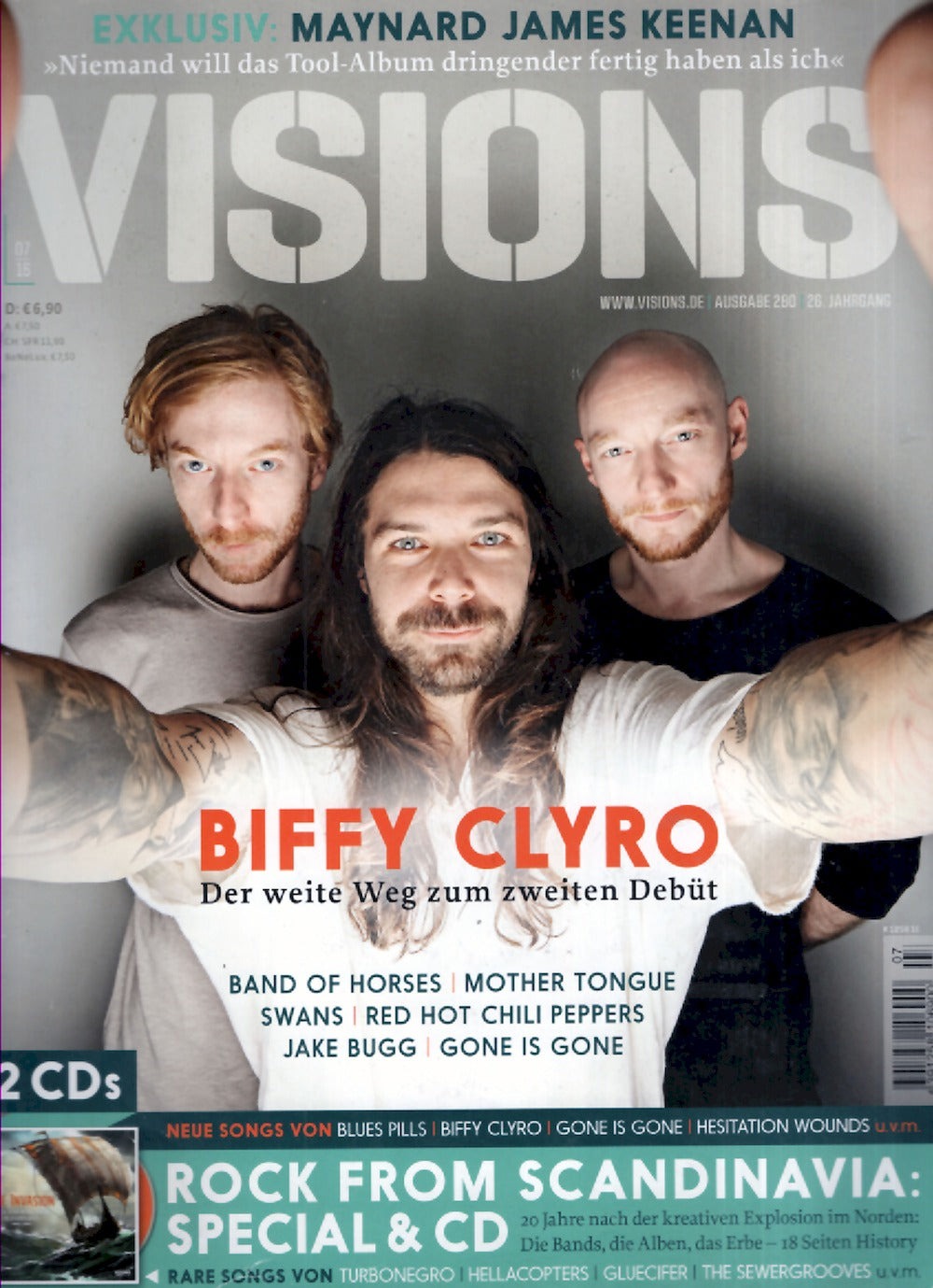 Visions Magazin Deutschland 2016-07 Biffy Clyro Maynard James Keenan Band Of Horses