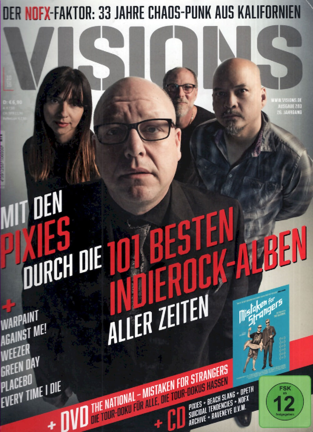 Visions Magazin Deutschland 2016-10 Pixies Warpaint Against Me Weezer Green Day