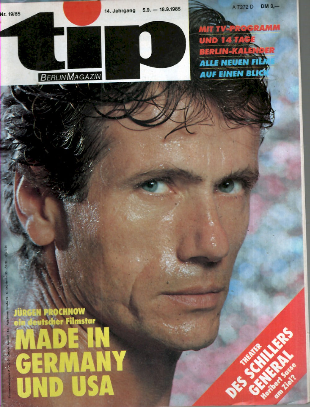 Tip Berlin Lehti Saksa 1985-19 Jürgen Prochnow Alkuperäinen painos
