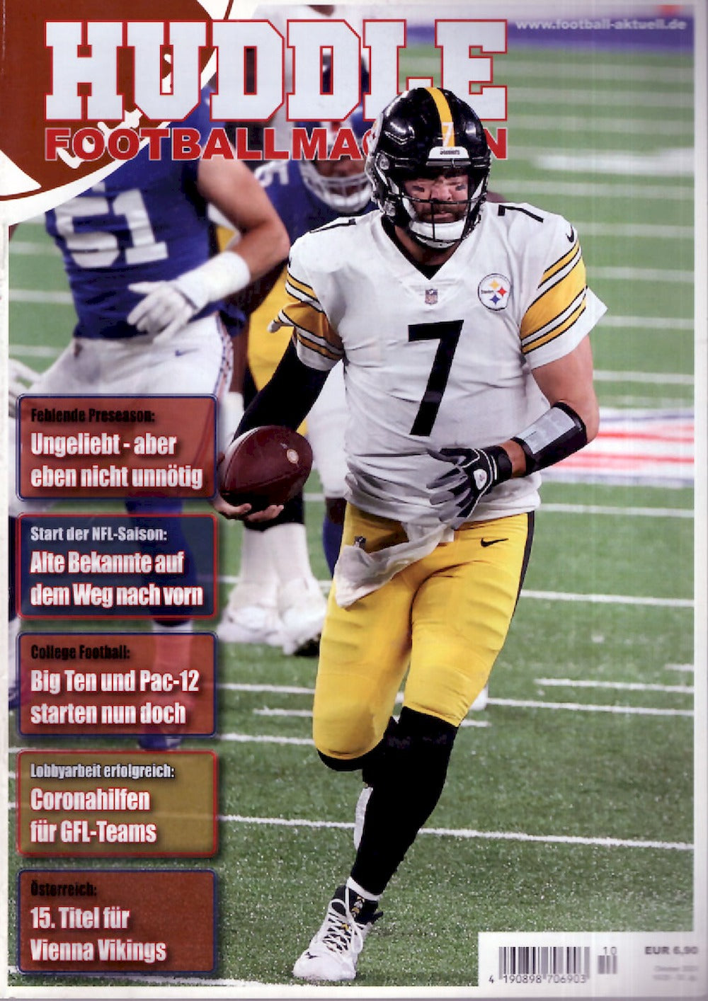 Huddle Magazin Deutschland 2020-10 Ben Roethlisberger Vienna Vikings