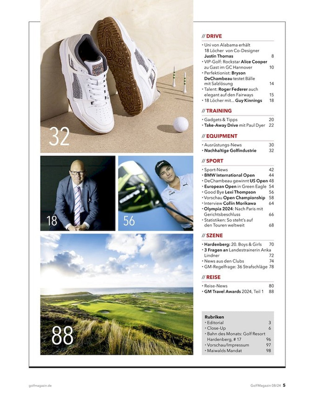 Golf Magazin Deutschland 2024-08 Collin Morikawa