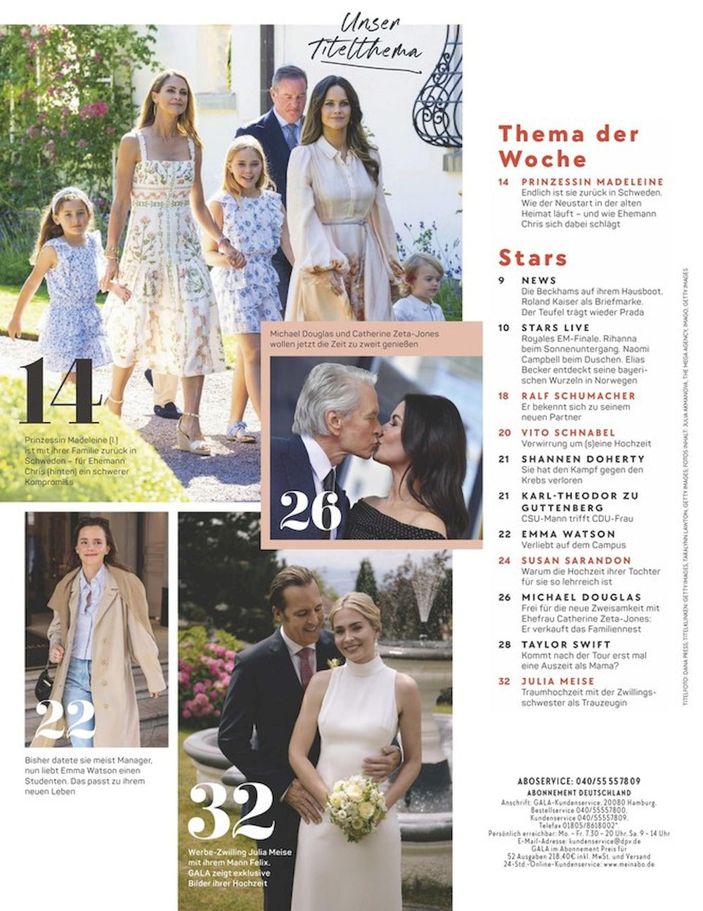 Gala Magazin Deutschland 2024-30 Madeleine Of Sweden Taylor Swift Ralf Schumacher