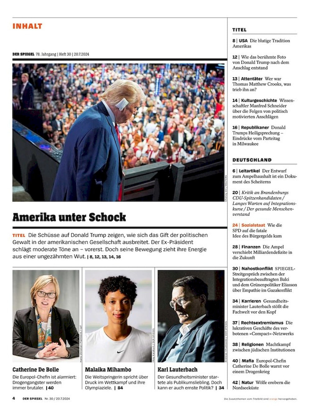 Der Spiegel Revista Alemania 2024-30 Trump USA