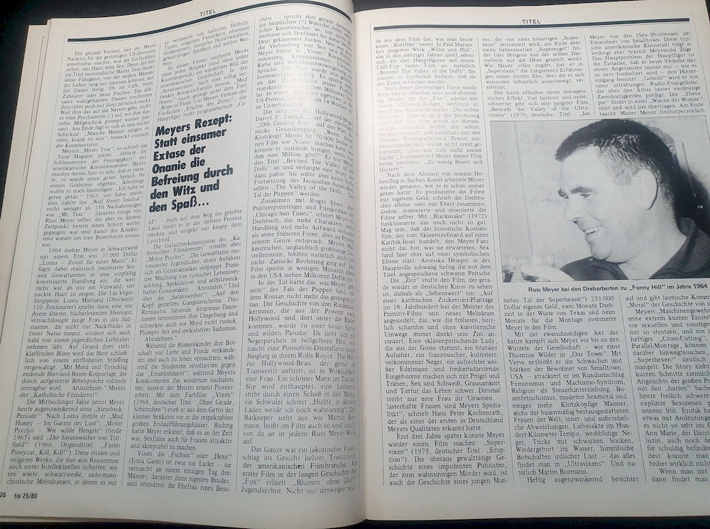 Tip Berlin Tijdschrift Duitsland 1980-25 Russ Meyer