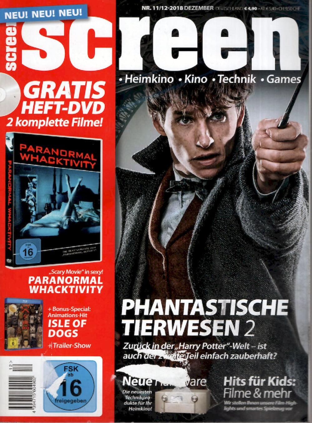 Screen Magasin Tyskland 2018-11+12 Eddie Redmayne ACCEPTABLE
