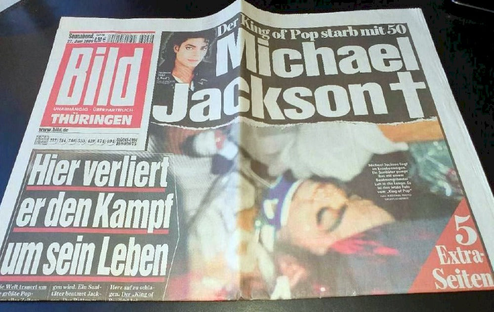 Bild Zeitung Magasin Tyskland 2009-147 27.06.2009 Michael Jackson