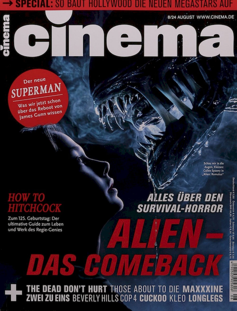 Cinema Magazine Allemagne 2024-08 Alien Comeback Édition originale