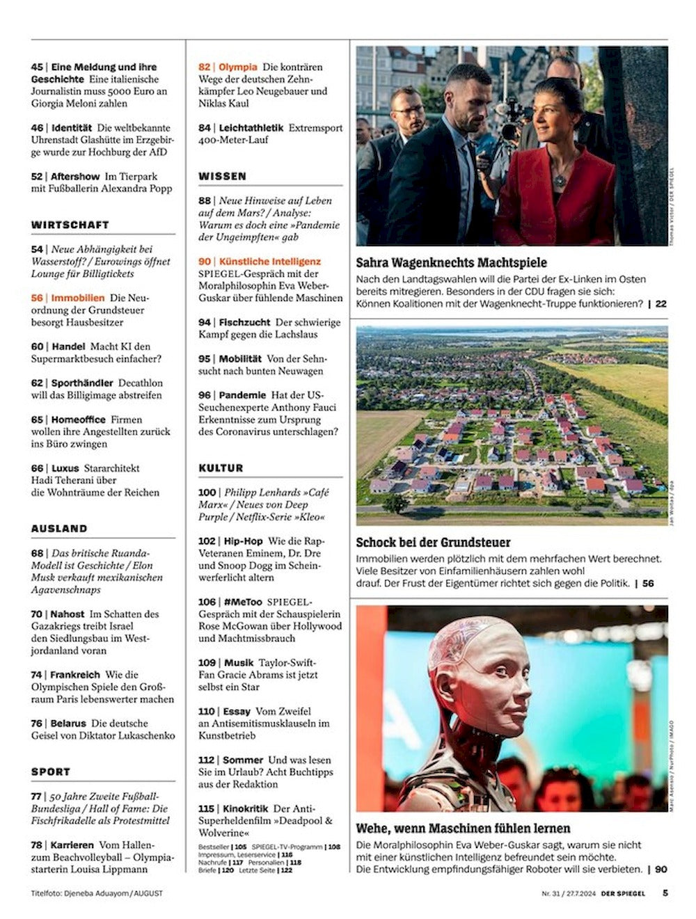 Der Spiegel Magazin Deutschland 2024-31 Kamala Harris