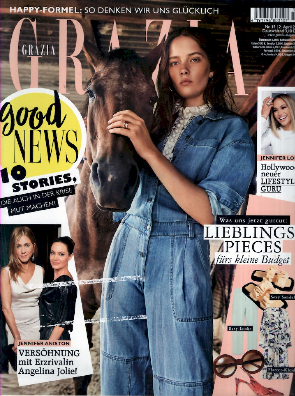 Grazia Magazin Deutschland 2020-15 Jennifer Lopez Jennifer Aniston