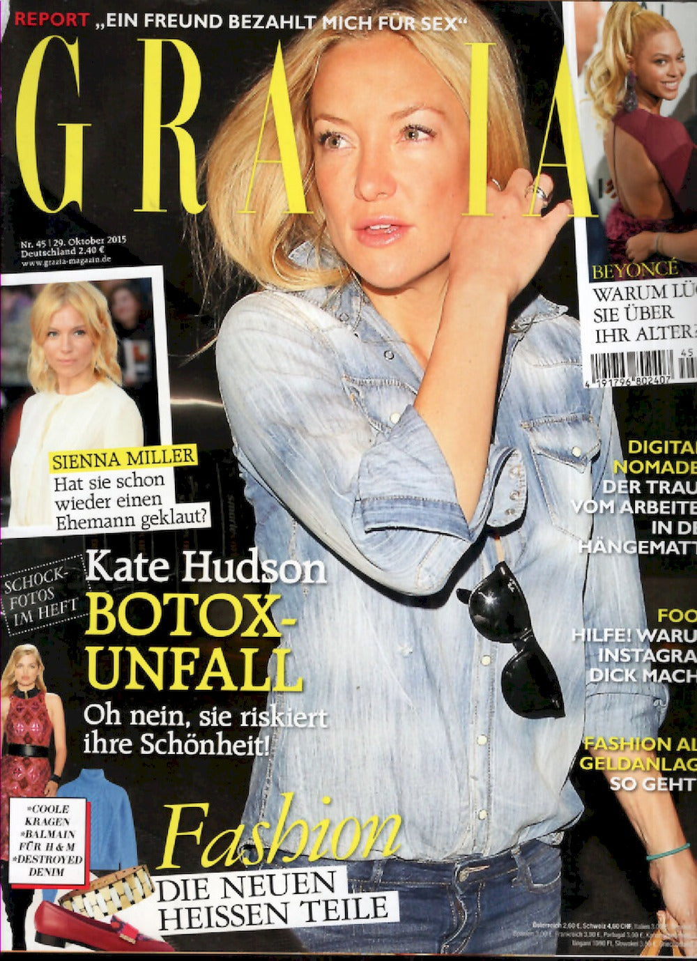 Grazia Magazin Deutschland 2015-45 Kate Hudson