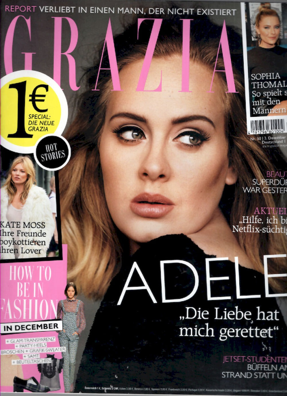 Grazia Magazin Deutschland 2015-50 Adele Kate Moss