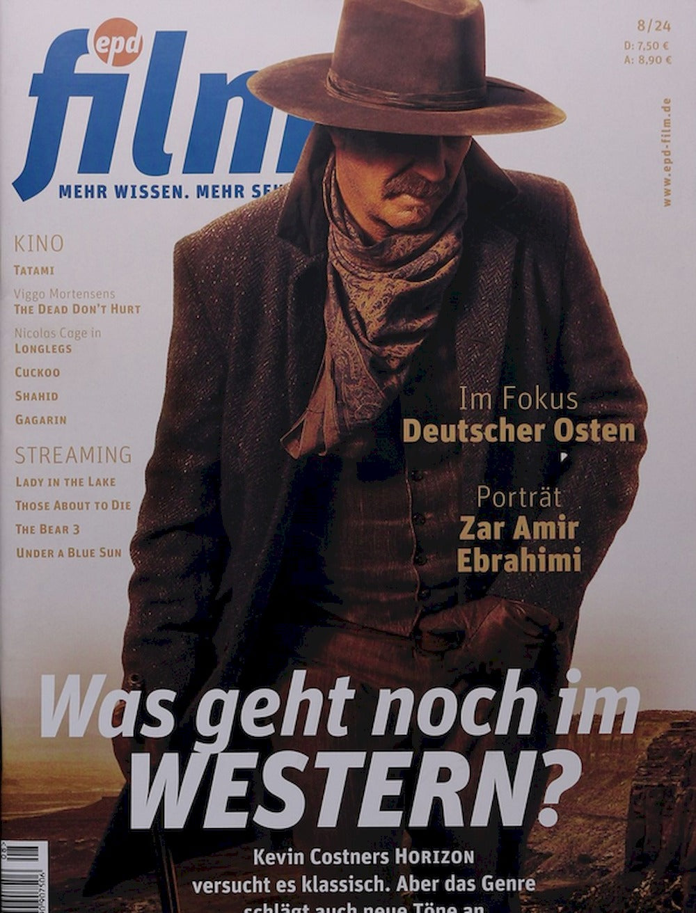 EPD Film Magazin Deutschland 2024-08 Kevin Costner Horizon