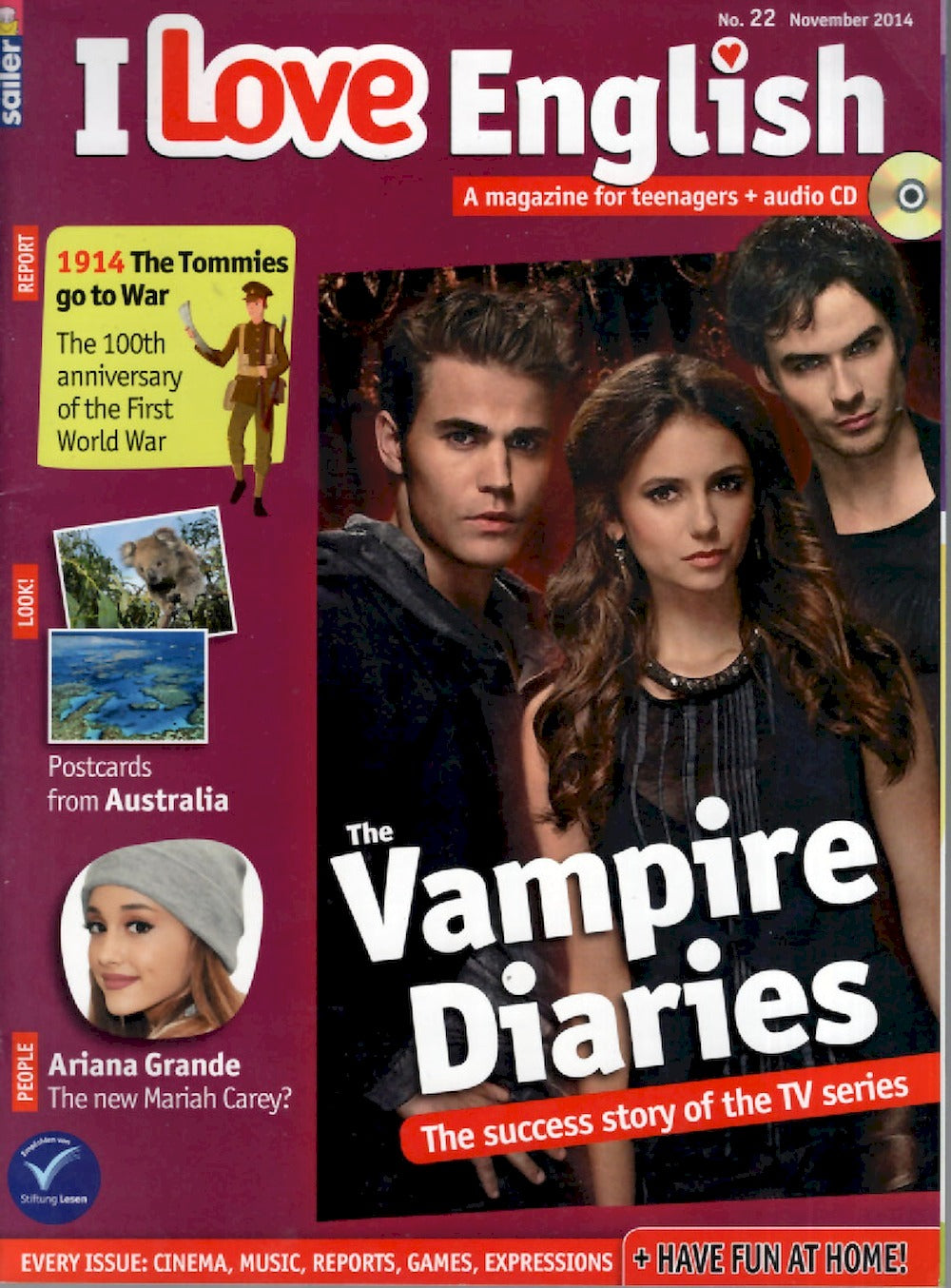 I Love English Magazin Deutschland 2014 #22 The Vampire Diaries Nina Dobrev