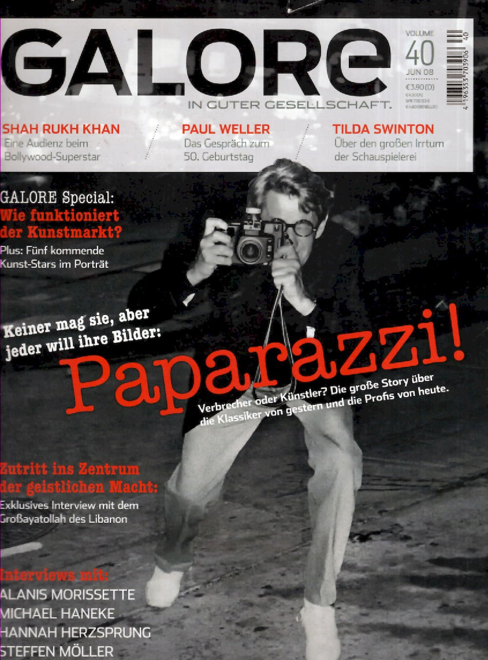 Galore Magazin Deutschland 2008 #40 Shah Rukh Khan Paul Weller Tilda Swinton Paparazzi