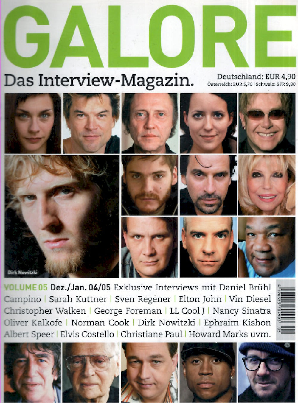 Galore Magazin Deutschland 2005 #5 Dirk Nowitzki Elton John Vin Diesel Christopher Walken