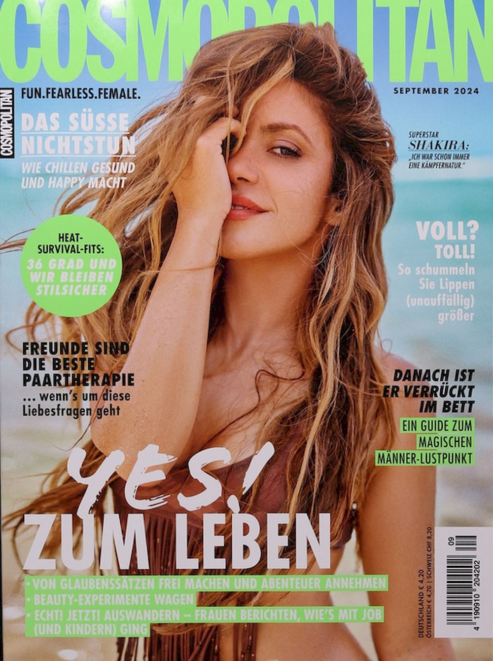 Cosmopolitan Magasin Tyskland 2024-09 Shakira Originalutgåva
