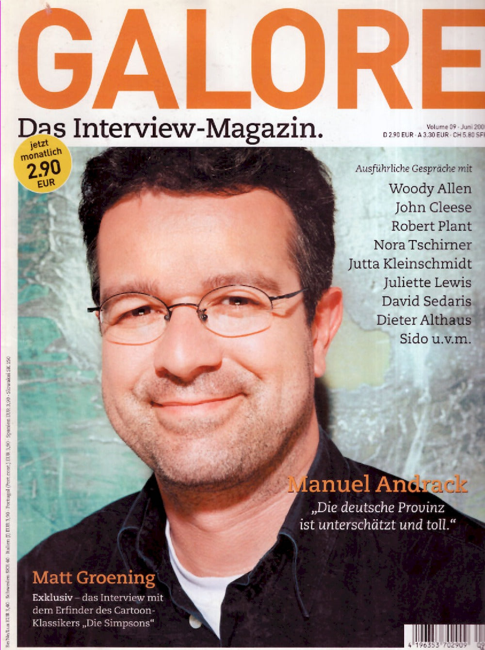 Galore Magazin Deutschland 2005 #9 Manuel Andrack Woody Allen John Cleese Robert Plant