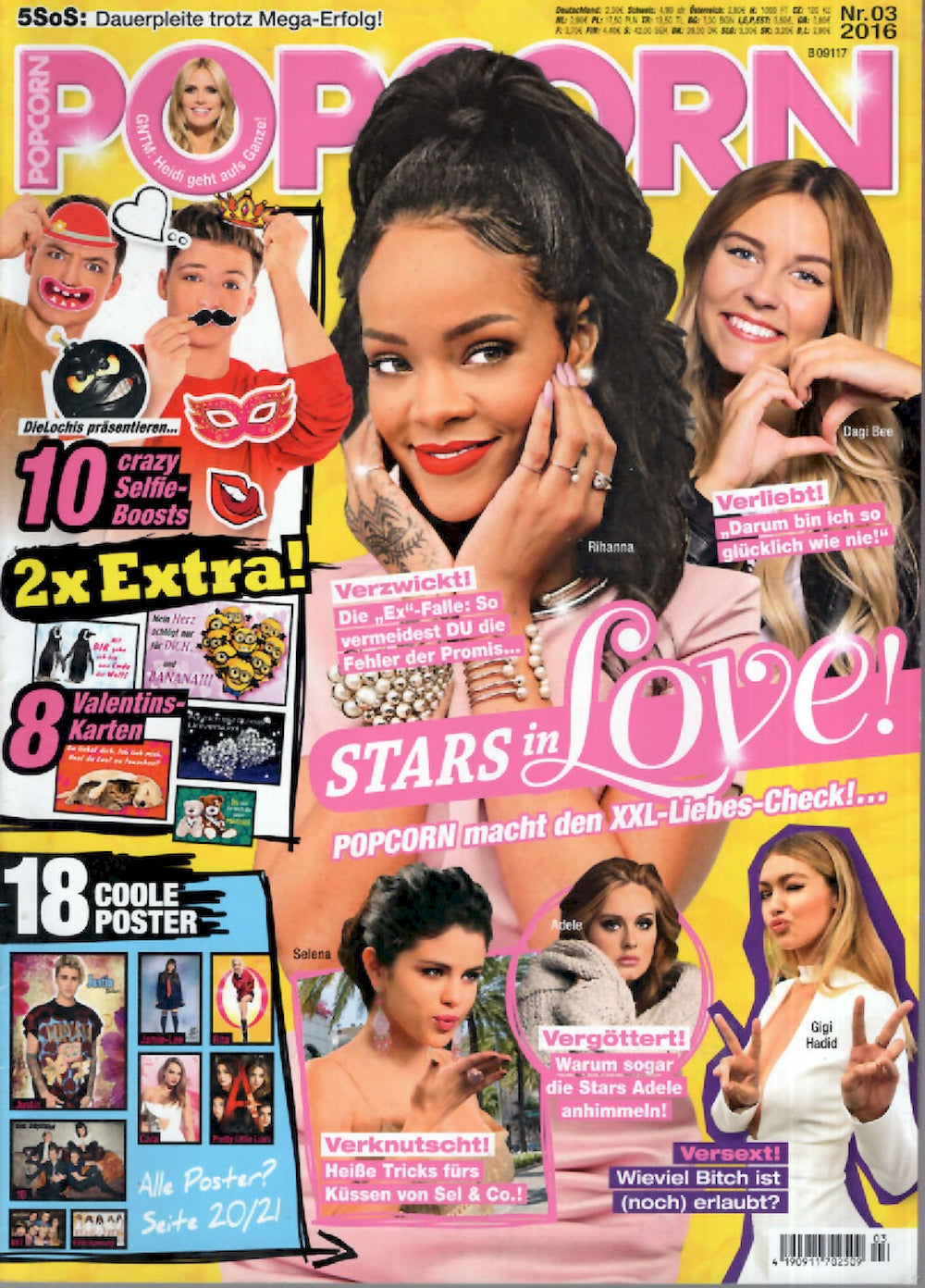 Popcorn Magazine Allemagne 2016-03 – Rihanna Dagi Bee – Édition originale