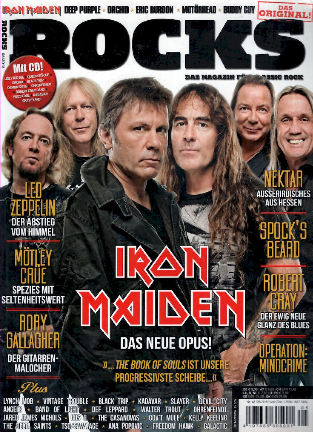 Rocks Magazin Deutschland 2015 #48 Iron Maiden Led Zeppelin Nektar Rory Gallagher