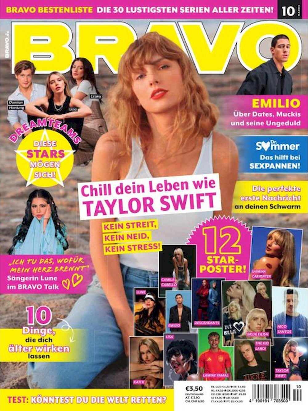 Bravo Magazin Deutschland 2024-10 Taylor Swift Billie Eilish Camila Cabello + Poster