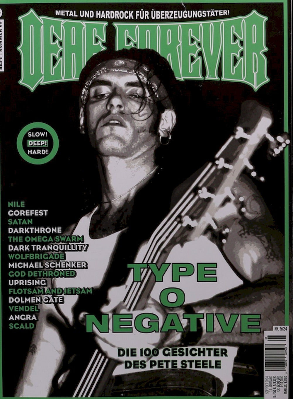 Deaf Forever Magazin Deutschland 2024-05 Pete Steele Carnivore Type O Negative Nile #60