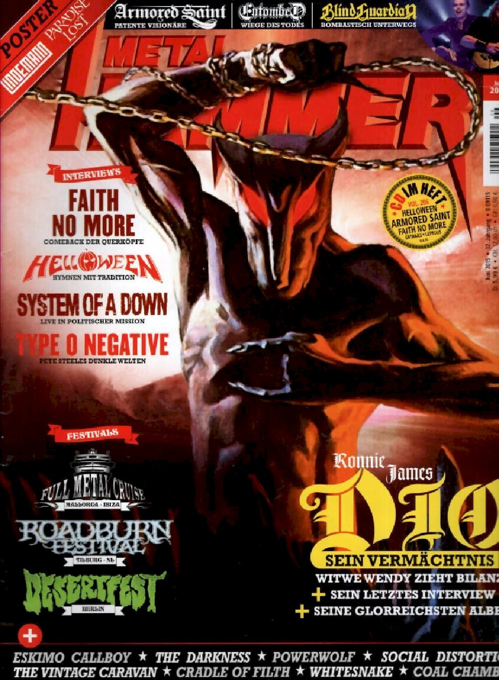 Metal Hammer Tijdschrift Duitsland 2015-06 – Helloween – Originele uitgave