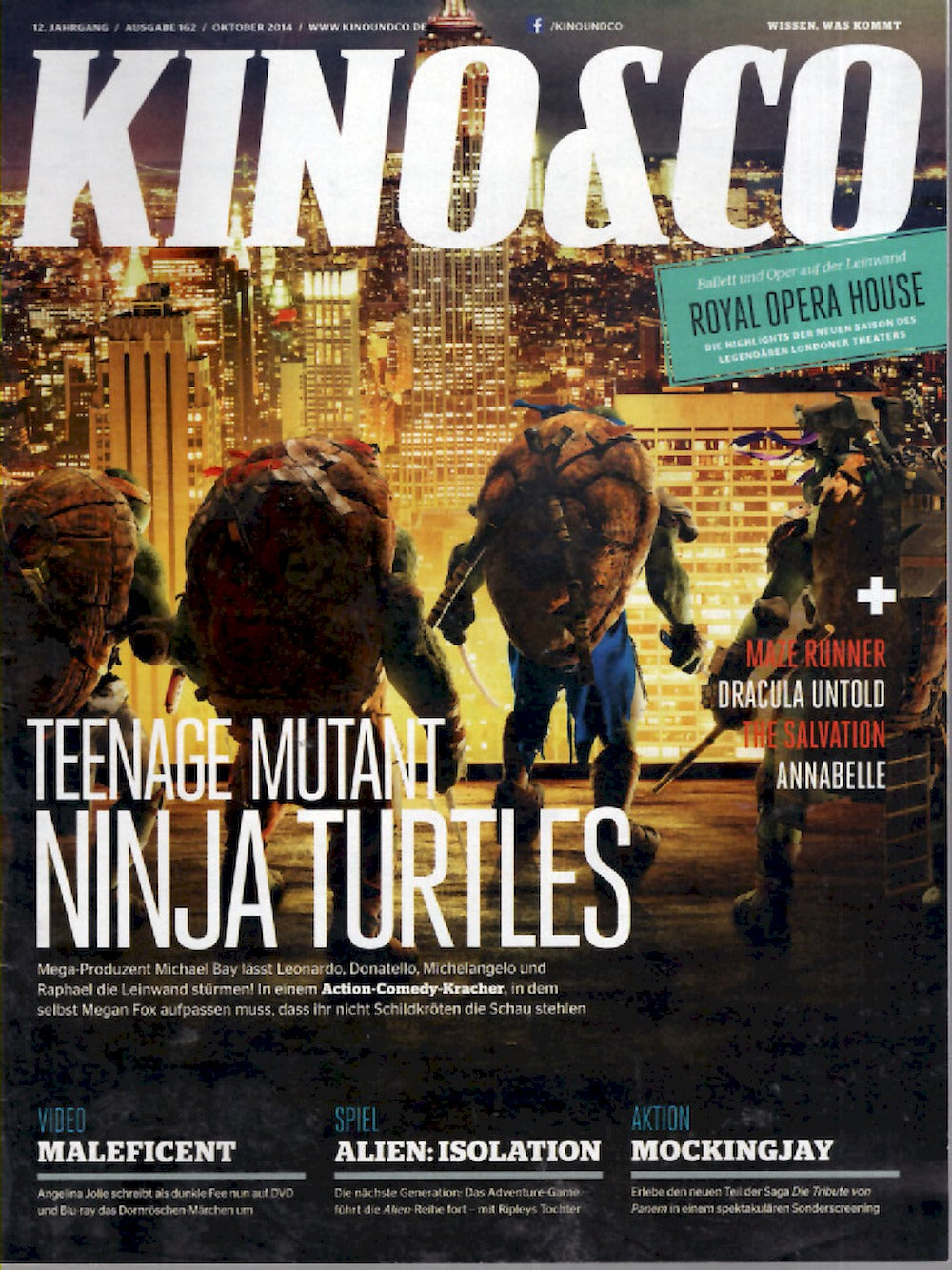 Kino & Co Magazin Deutschland 2014-10 Teenage Mutant Ninja Turtles