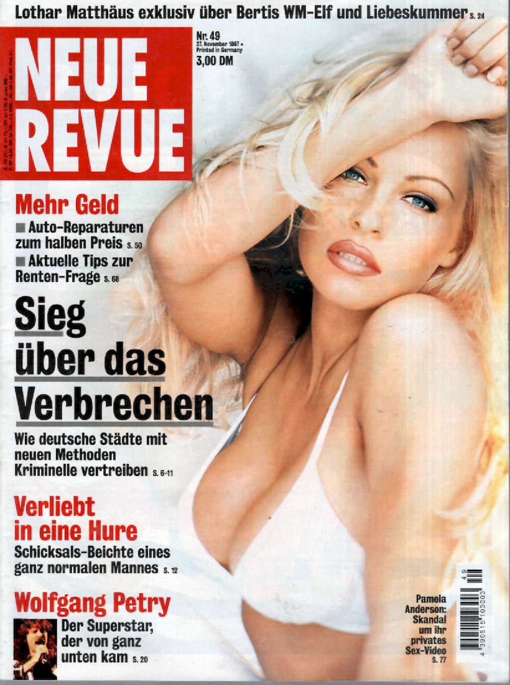 Neue Revue Magasin Tyskland 1997-49 Pamela Anderson Originalutgåva
