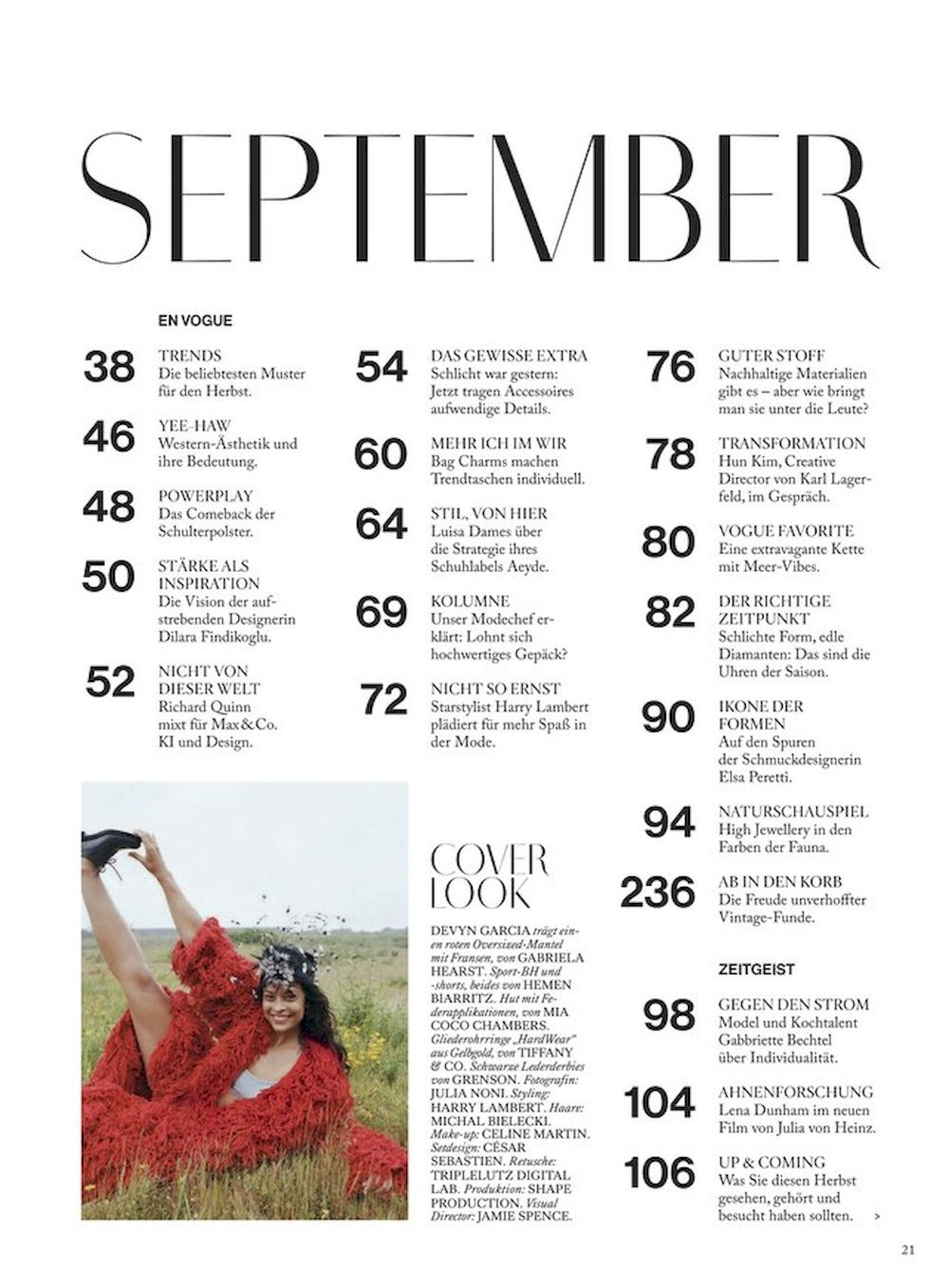 Vogue Rivista Germania 2024-09 Devyn Faith Garcia