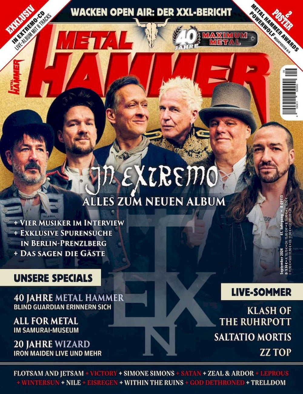 Metal Hammer Magazin Deutschland 2024-09 In Extremo ZZ Top Nile