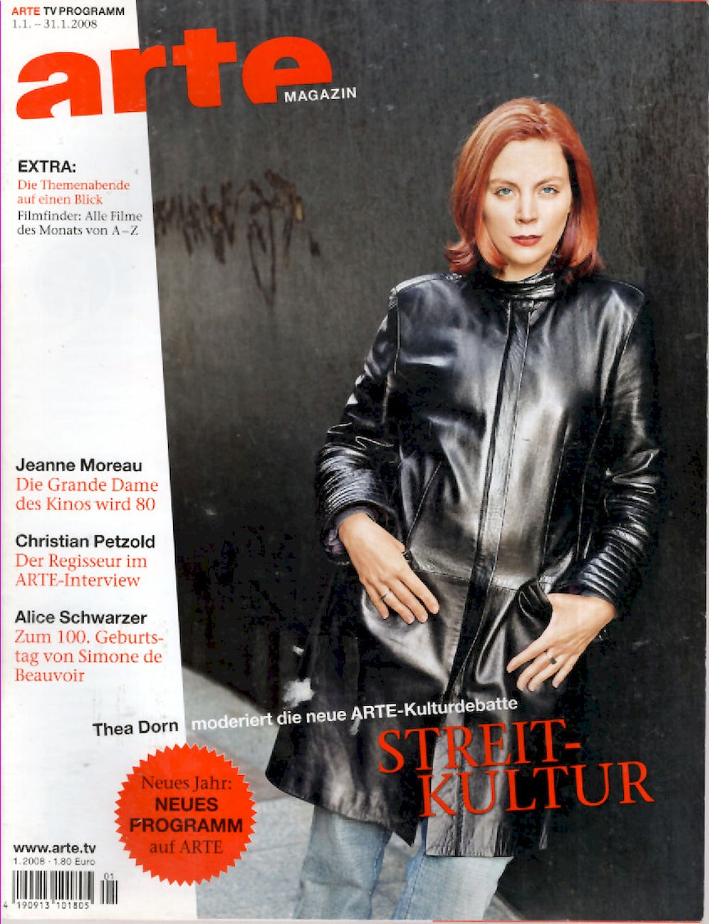 Arte Magazin Deutschland 2008-01 Thea Dorn Jeanne Moreau Alice Schwarzer