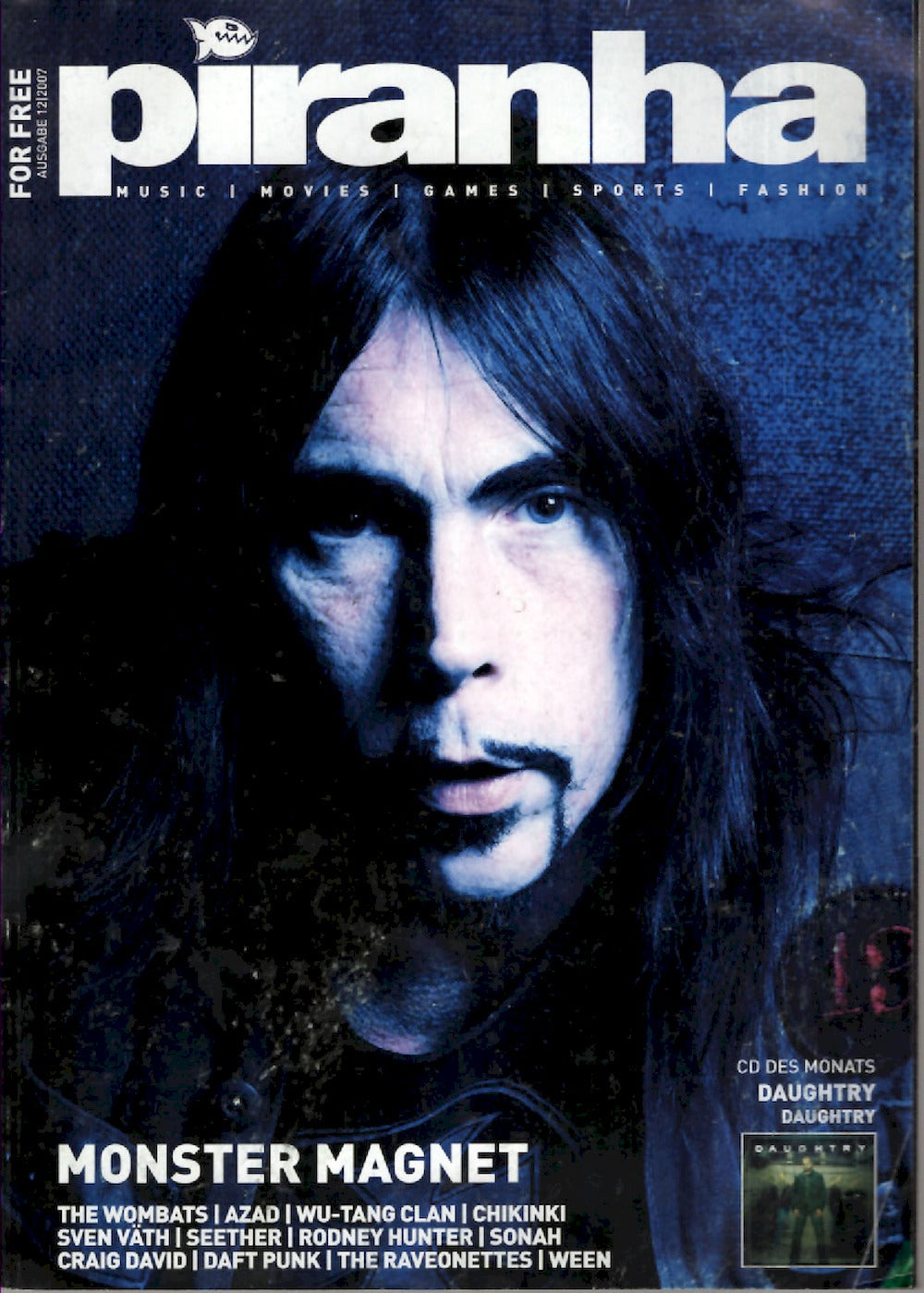 Piranha Magazine Allemagne 2007-12 Monster Magnet Daughtry The Whombats ACCEPTABLE
